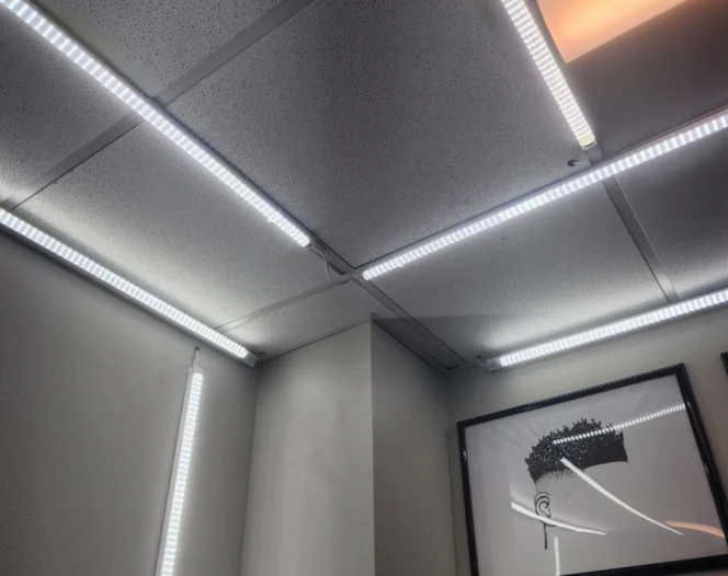 electrical and lights installation of office room